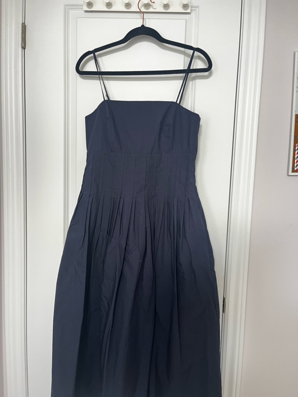 Banana Republic - poplin navy maxi dress
